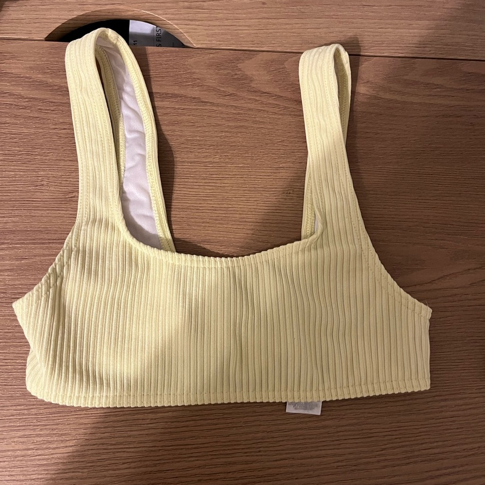Yellow bikini.